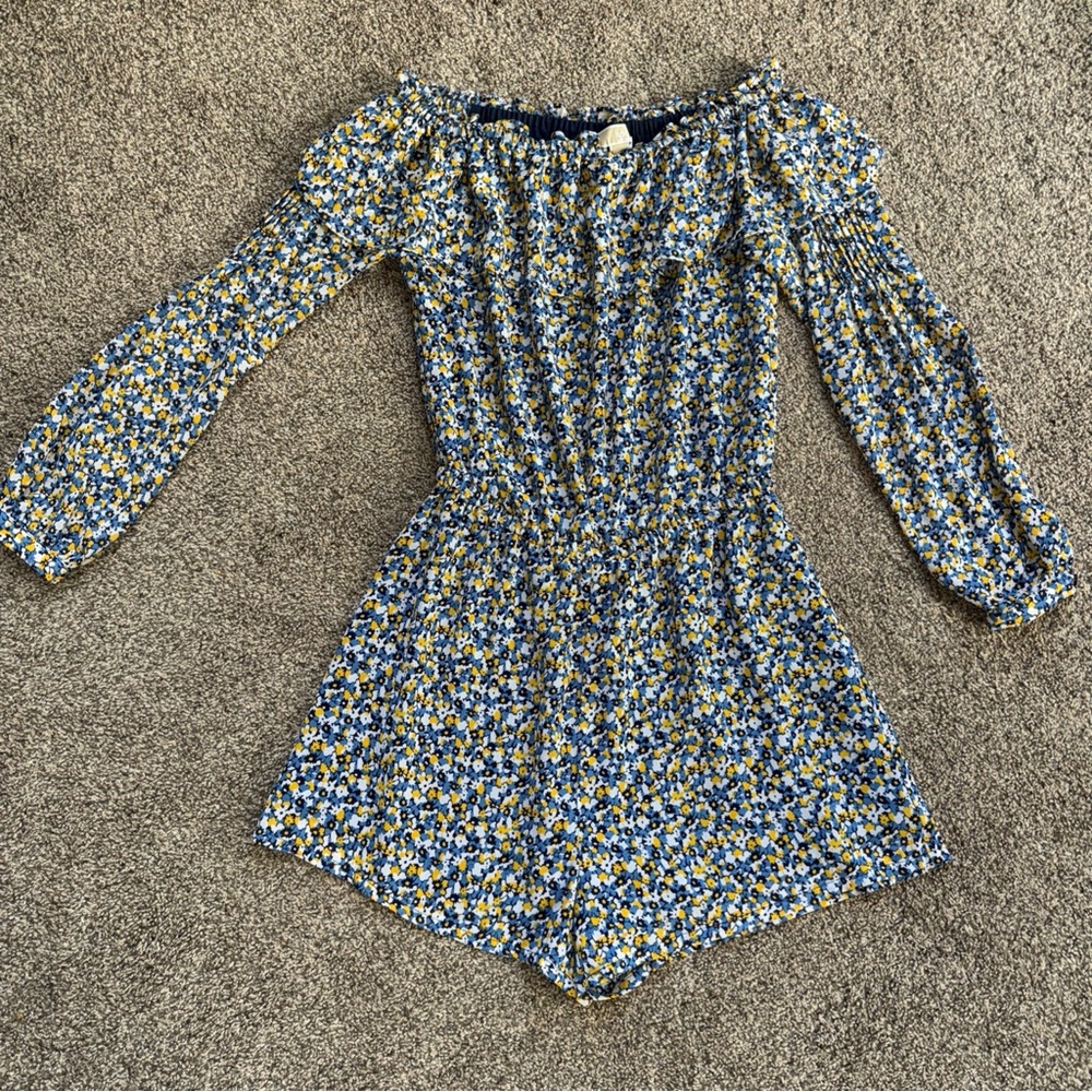 Michael Kors Women’s Small Floral Long Sleeve Romper
